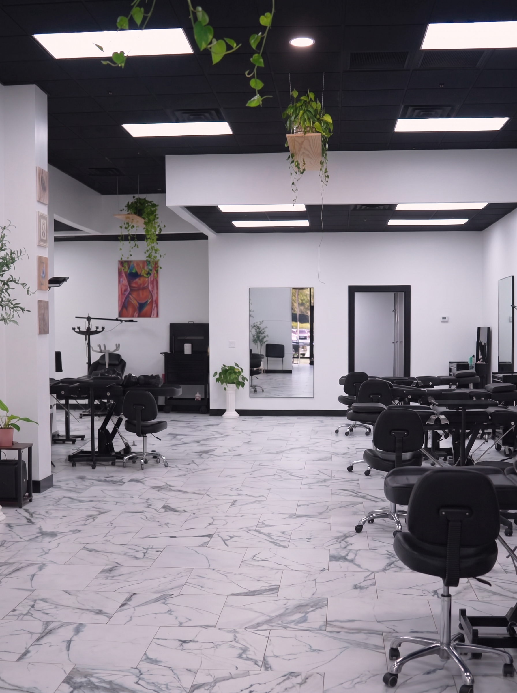 Interior of Lions Ink, a professional tattoo studio in San Antonio, Texas