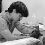 Portrait of a tattoo artist at Lions Ink in San Antonio, Texas
