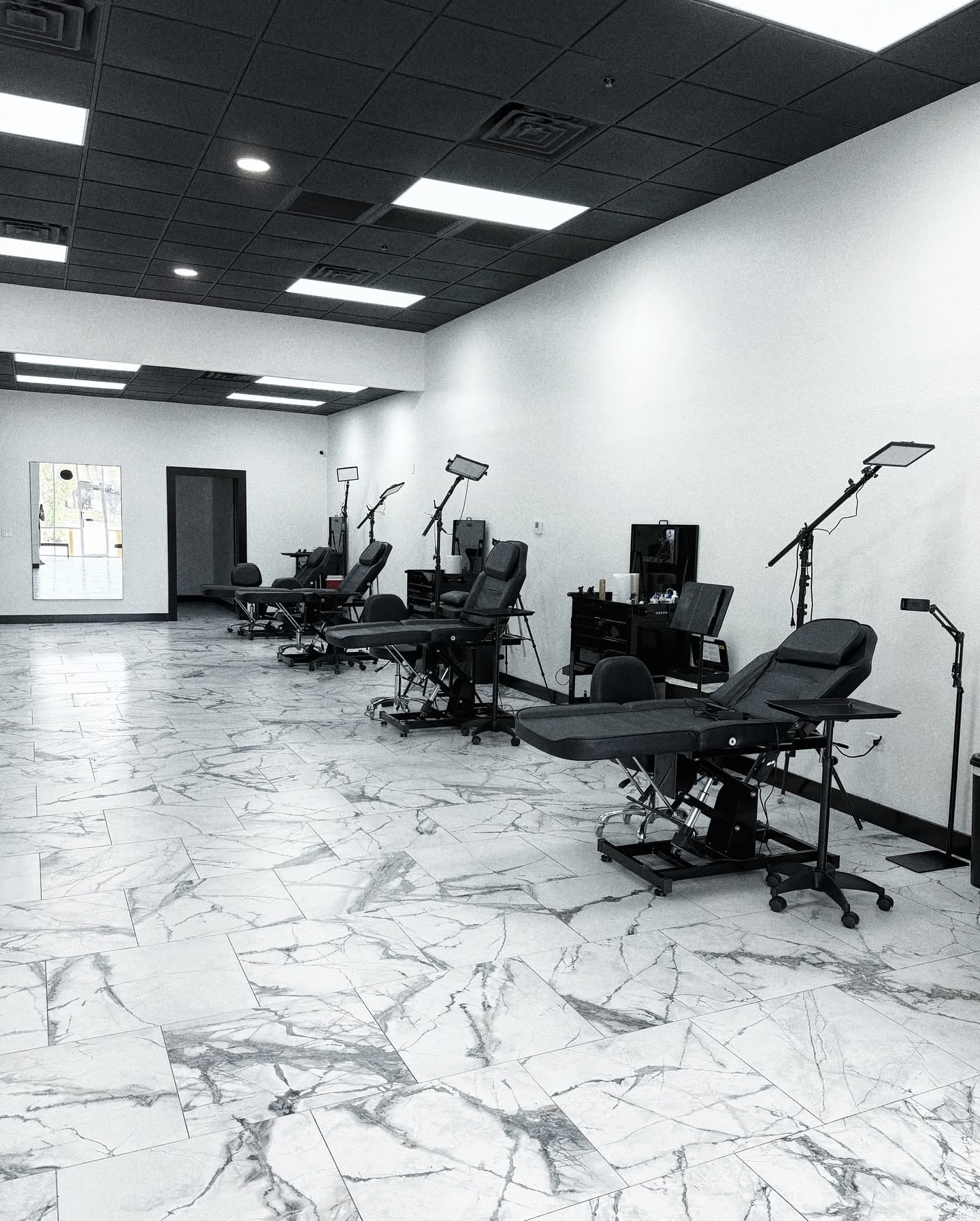 Interior of Lions Ink, a professional tattoo studio in San Antonio, Texas